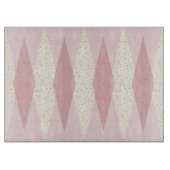 Mid Century Modern Pink Argyle Cutting Board Snijplank (Voorkant)
