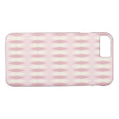 Mid Century Modern Pink Argyle iPhone Case (Achterkant (Horizontaal))