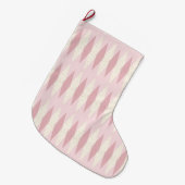 Mid Century Modern Pink Argyle kerststop Grote Kerstsok (Voorkant (Hangend))