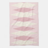 Mid Century Modern Pink Argyle Kitchen Towel Theedoek (Verticaal)
