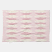 Mid Century Modern Pink Argyle Kitchen Towelen Theedoek (Horizontaal)