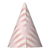Mid Century Modern Pink Argyle Party Petten Feesthoedjes (Achterkant)