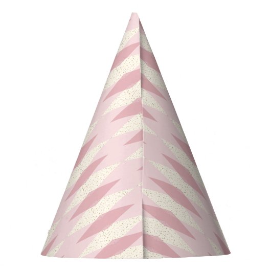 Mid Century Modern Pink Argyle Party Petten Feesthoedjes (Achterkant)
