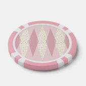 Mid Century Modern Pink Argyle Poker Chip (Enkel)