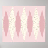 Mid Century Modern Pink Argyle Poster (Voorkant)