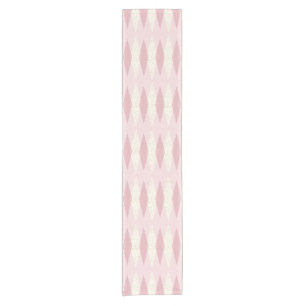 Mid Century Modern Pink Argyle Table Runner Korte Tafelloper