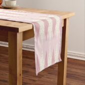 Mid Century Modern Pink Argyle Table Runner Korte Tafelloper (Voorbeeld)