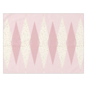 Mid Century Modern Pink Argyle Tablecloth Tafelkleed (Voorkant (Horizontaal))