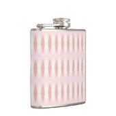 Mid Century Modern Pink Argyle Vinyl Wrapped Flask Heupfles (Rechts)