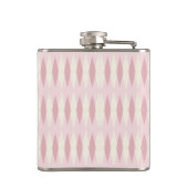 Mid Century Modern Pink Argyle Vinyl Wrapped Flask Heupfles (Achterkant)