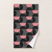 Mid-Century Modern Pink Black en Grey Bad Handdoek (Handdoek)