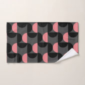 Mid-Century Modern Pink Black en Grey Bad Handdoek (Handdoek)