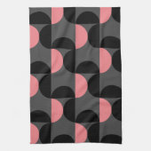 Mid-Century Modern Pink Black en Grey Theedoek (Verticaal)