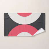 Mid-Century Modern Pink White en Grey Bad Handdoek (Handdoek)