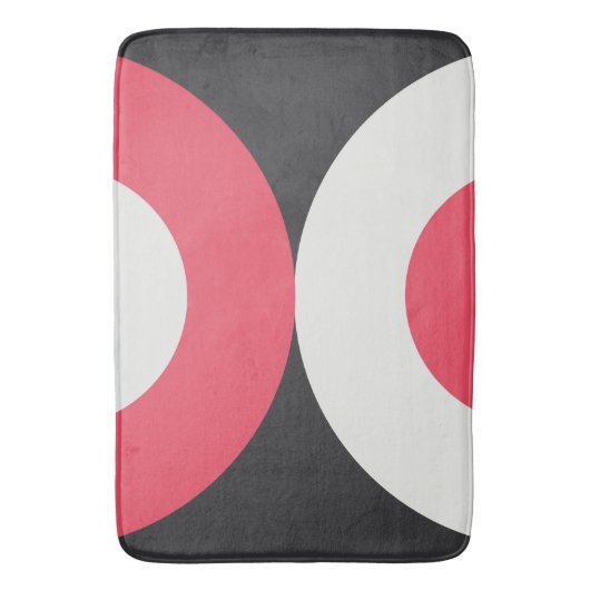 Mid-Century Modern Pink White en Grey Badmat (Voorkant Verticaal)