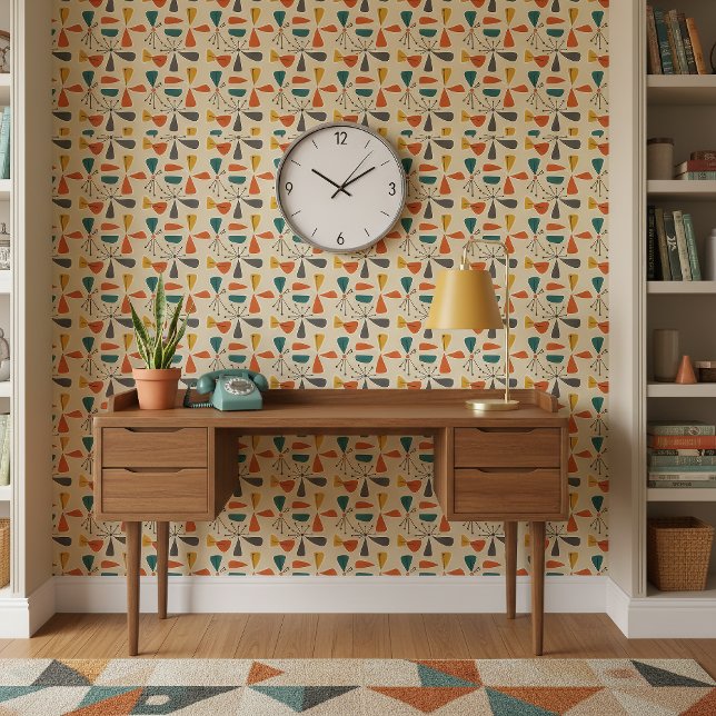 Mid-Century Modern Pinwheel Abstract #10 Bg ID1224 Behang (Creator heeft geüpload)