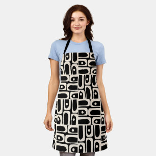 Mid Century Modern Piquet Abstract geometrisch Schort