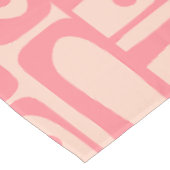 Mid Century Modern Piquet Abstract Patroon Roze Tafelkleed (Gekanteld)