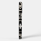 Mid Century Modern Piquet Gepersonaliseerd Zwart Case-Mate iPhone Case (Achterkant / Rechts)