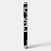 Mid Century Modern Piquet Gepersonaliseerd Zwart Case-Mate iPhone Case (Achterkant / Links)