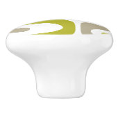 Mid-Century Modern Piquet Minimal Retro Abstract Keramische Knop (Zijkant)