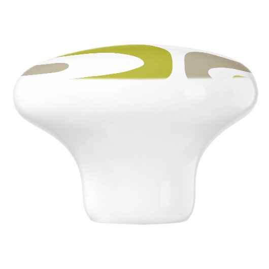 Mid-Century Modern Piquet Minimal Retro Abstract Keramische Knop (Zijkant)