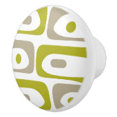 Mid-Century Modern Piquet Minimal Retro Abstract Keramische Knop (Rechts)