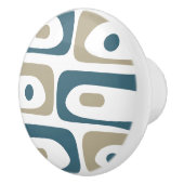 Mid-Century Modern Piquet Minimal Retro Abstract Keramische Knop (Rechts)