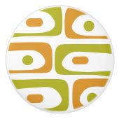 Mid-Century Modern Piquet Minimal Retro Abstract Keramische Knop (Voorkant)