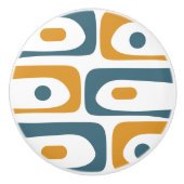 Mid-Century Modern Piquet Minimal Retro Abstract Keramische Knop (Voorkant)