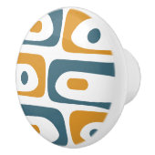 Mid-Century Modern Piquet Minimal Retro Abstract Keramische Knop (Rechts)