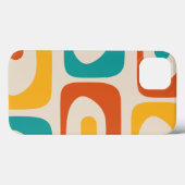 Mid Century Modern Piquet Turquoise Sinaasappel Case-Mate iPhone Case (Achterkant (horizontaal))