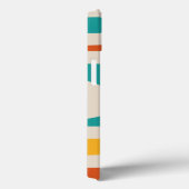 Mid Century Modern Piquet Turquoise Sinaasappel Case-Mate iPhone Case (Achterkant / Rechts)