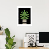 Mid Century Modern Planted Palm Poster (Thuiskantoor)