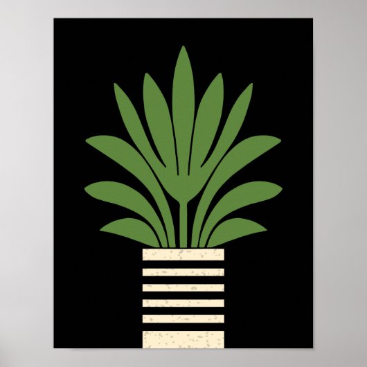 Mid Century Modern Planted Palm Poster (Voorkant)