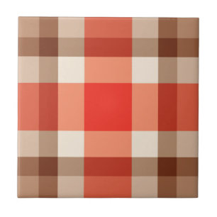 Mid-Century Modern Play, Coral Oranje, Brown, Tan Tegeltje