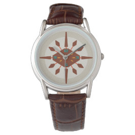 Mid-Century Modern Polshorloge Diamond Spokes Horloge