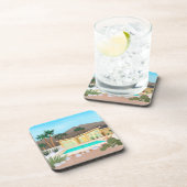 Mid Century Modern Pool House Set van Onderzetters (Rechterzijde)