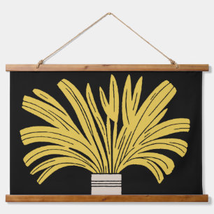 Mid Century Modern Potted Plant Hangend Wandkleed