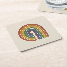 Mid-Century Modern Pride Set van 6 Kartonnen Onderzetters