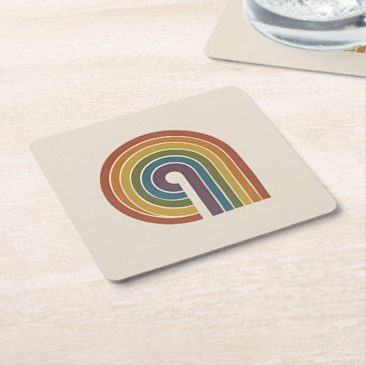 Mid-Century Modern Pride Set van 6 Kartonnen Onderzetters (Schuin)