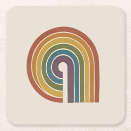 Mid-Century Modern Pride Set van 6 Kartonnen Onderzetters