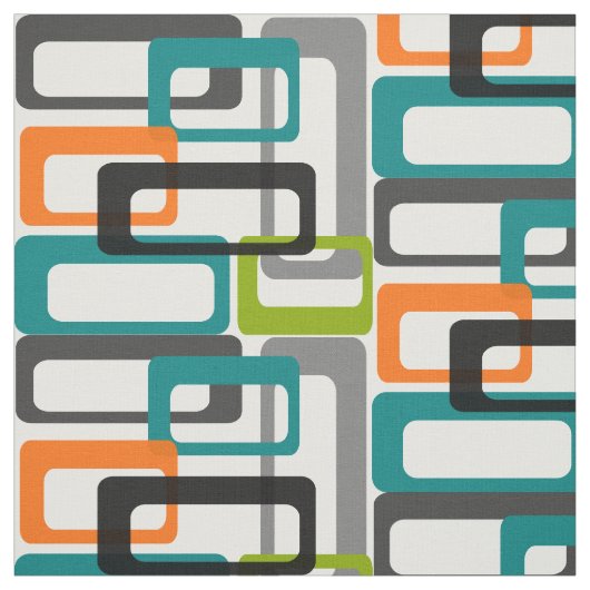 Mid Century Modern Print Fabric Stof (Swatch)
