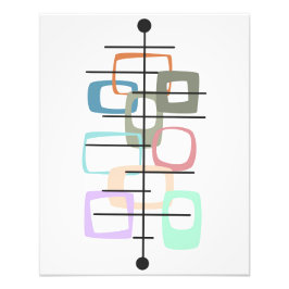 Mid Century Modern Print Foto Afdruk
