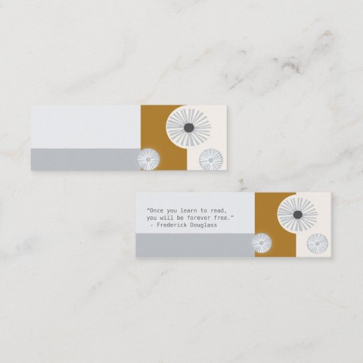 Mid-Century modern professioneel abstract design Mini Visitekaartje (Voorkant / Achterkant)