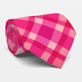 Mid-Century Modern Pset, Fuchsia Pink en Coral Red Stropdas (Opgerold)