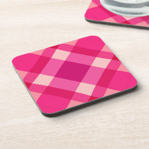 Mid-Century Modern Pset, Fuchsia Pink en Wine Bier Onderzetter