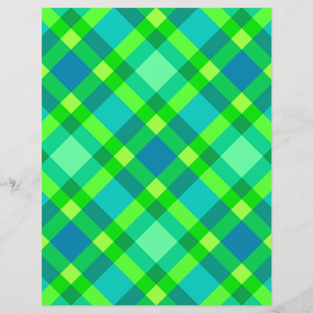 Mid-Century Modern Pset, Jade Green en Turquoise (Voorkant)