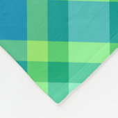 Mid-Century Modern Pset, Jade Green en Turquoise Fleece Deken (Hoek)