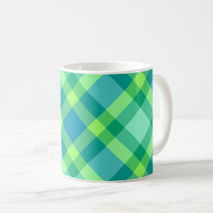 Mid-Century Modern Pset, Jade Green en Turquoise Koffiemok